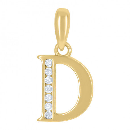 925 Sterling Silver Initial"D" Pendant