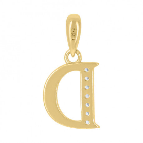 925 Sterling Silver Initial"D" Pendant
