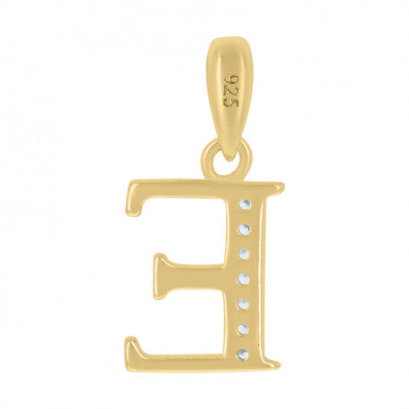 925 Sterling Silver Initial"E" Pendant