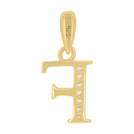 925 Sterling Silver Initial"F" Pendant