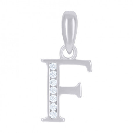 925 Sterling Silver Initial"F" Pendant