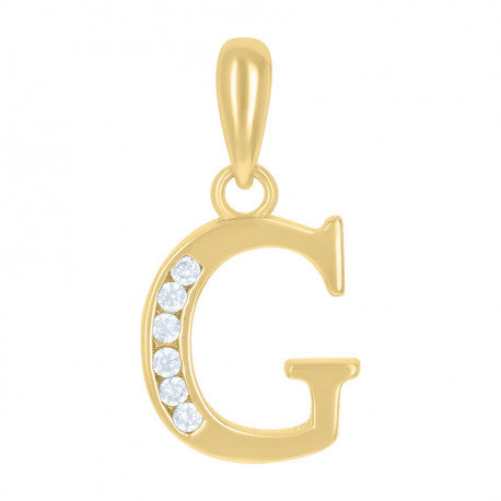 925 Sterling Silver Initial"G" Pendant