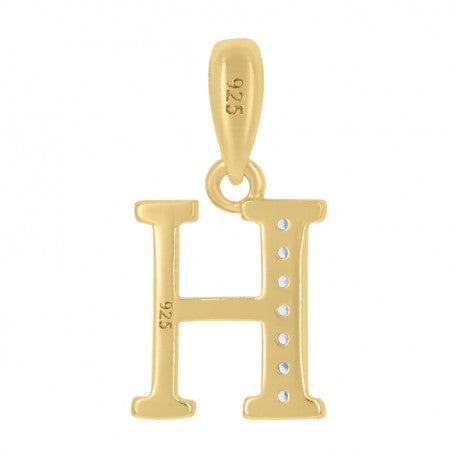 925 Sterling Silver Initial"H" Pendant