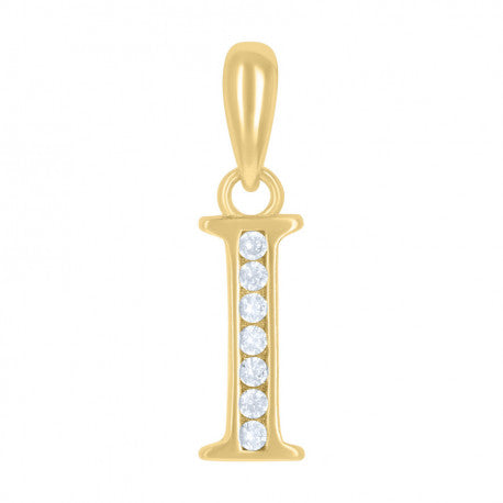 925 Sterling Silver Initial"I" Pendant