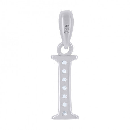 925 Sterling Silver Initial"I" Pendant