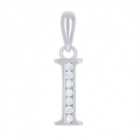 925 Sterling Silver Initial"I" Pendant