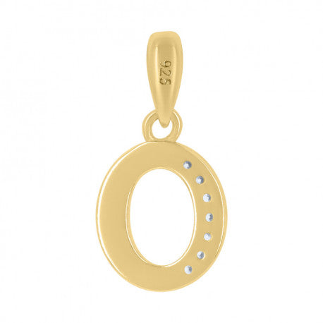 925 Sterling Silver Initial"O" Pendant