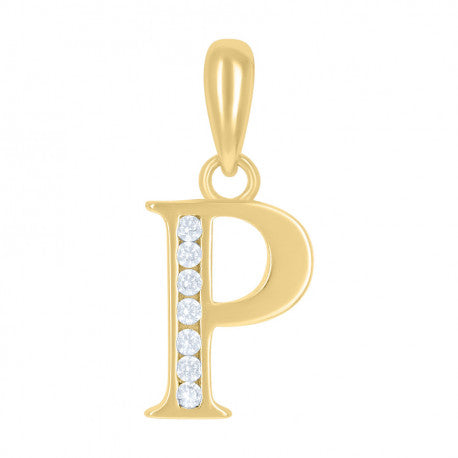 925 Sterling Silver Initial"P" Pendant