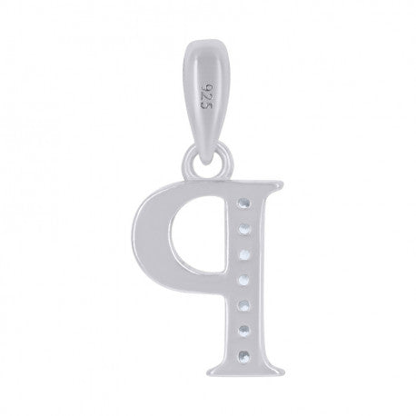 925 Sterling Silver Initial"P" Pendant