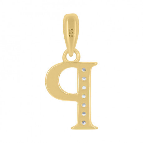 925 Sterling Silver Initial"P" Pendant