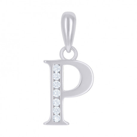 925 Sterling Silver Initial"P" Pendant