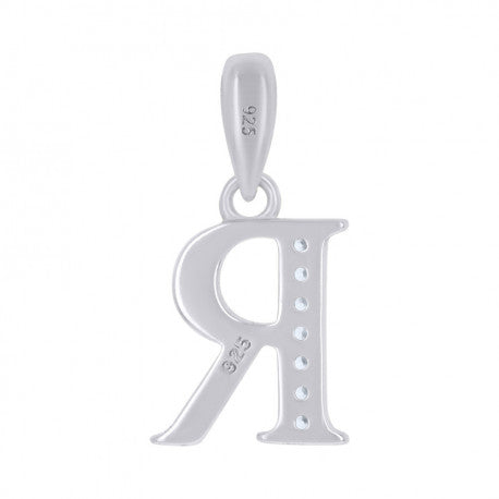 925 Sterling Silver Initial"R" Pendant