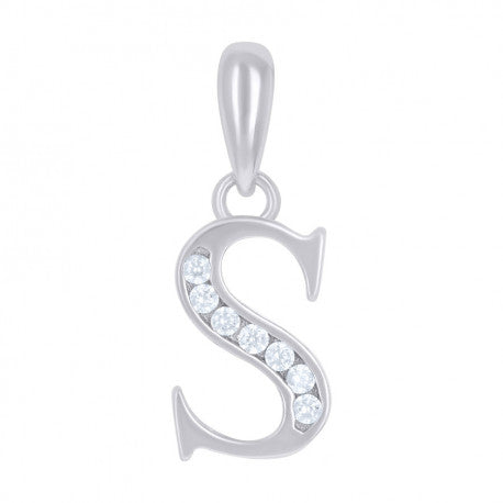 925 Sterling Silver Initial"S" Pendant