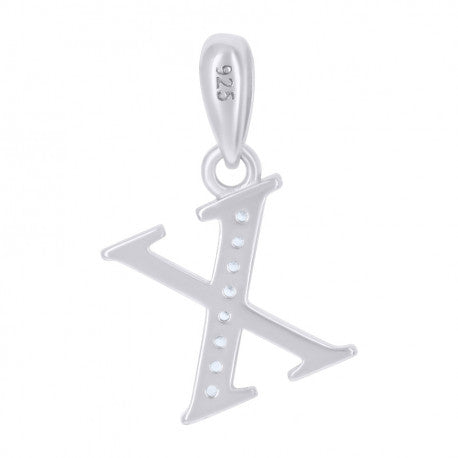 925 Sterling Silver Initial"X" Pendant