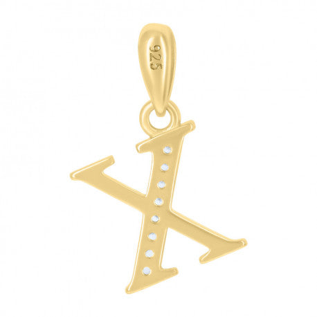 925 Sterling Silver Initial"X" Pendant