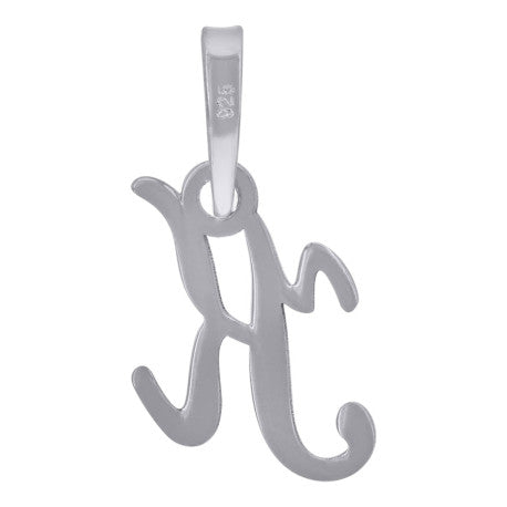 925 Sterling Silver "K" Initial Pendant