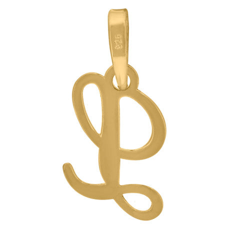 925 Sterling Silver "L" Initial Pendant