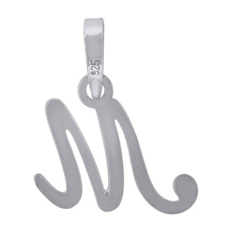 925 Sterling Silver "M" Initial Pendant