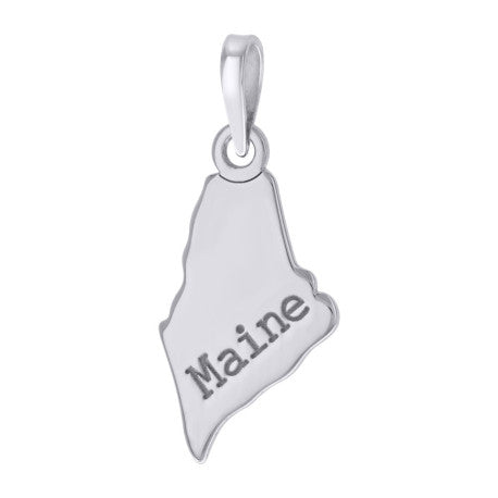 925 Sterling Silver Maine Pendant