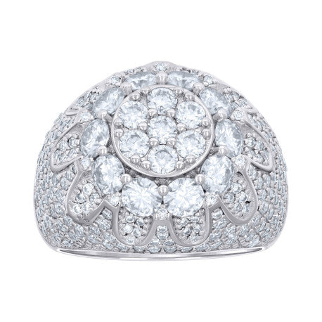 925 Sterling Silver Mens 6.52ct Moissanite Fashion Ring