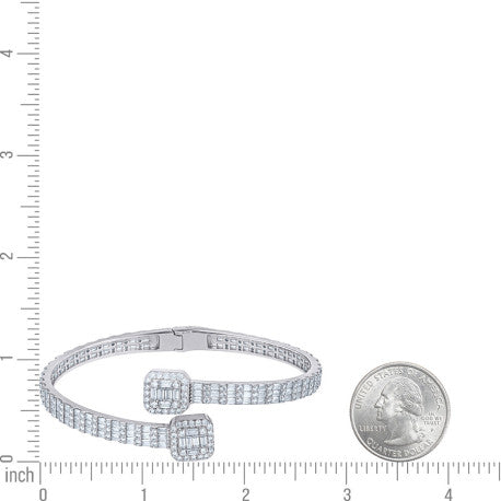 925 Sterling Silver Moissanite Bangle