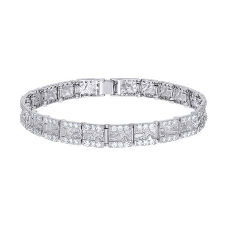 925 Sterling Silver Moissanite Bracelet 8mm