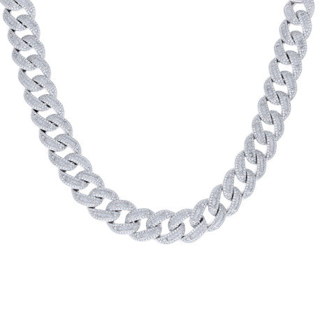 925 Sterling Silver Moissanite Chain 15mm