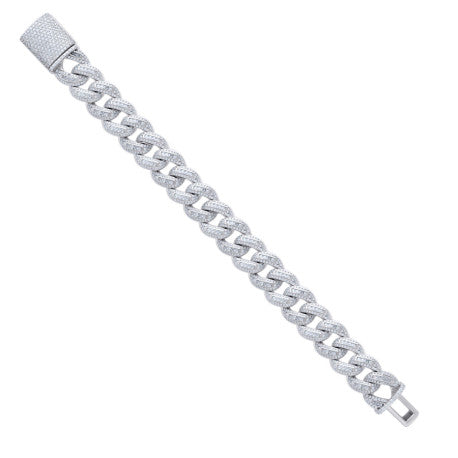 925 Sterling Silver Moissanite Chain 15mm