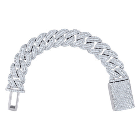 925 Sterling Silver Moissanite Chain 20mm