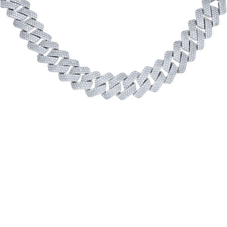925 Sterling Silver Moissanite Chain 22mm