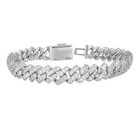 925 Sterling Silver Moissanite Chain 8mm