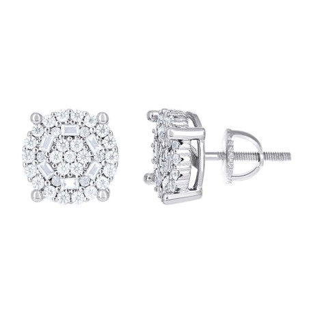 925 Sterling Silver Moissanite Earring