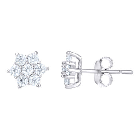 925 Sterling Silver Moissanite Earrings