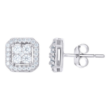 925 Sterling Silver Moissanite Earrings