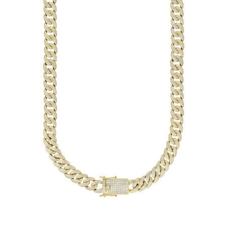 925 Sterling Silver Moissanite Miami Cuban Chain
