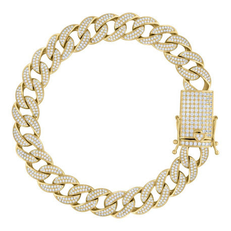 925 Sterling Silver Moissanite Miami Cuban Chain