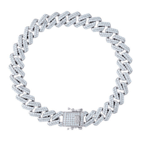 925 Sterling Silver Moissanite Monaco 10mm