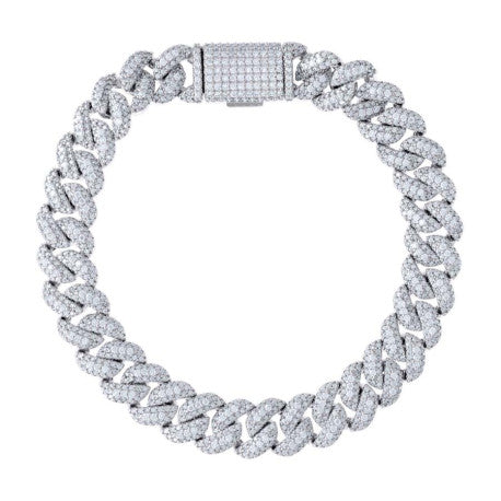 925 Sterling Silver Moissanite Necklace 10mm