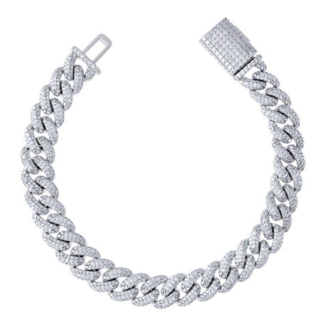 925 Sterling Silver Moissanite Necklace 10mm