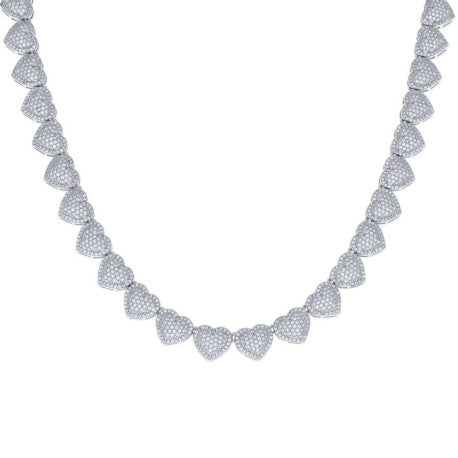 925 Sterling Silver Moissanite Necklace 10mm