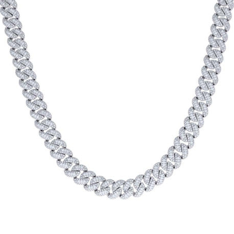 925 Sterling Silver Moissanite Necklace 10mm