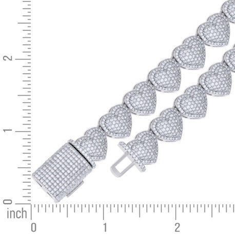 925 Sterling Silver Moissanite Necklace 12mm