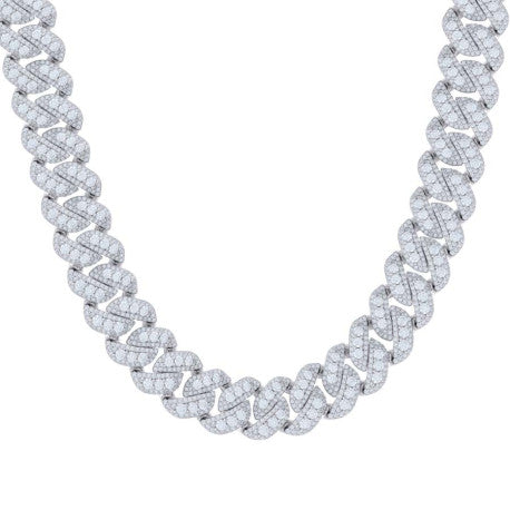 925 Sterling Silver Moissanite Necklace 16mm