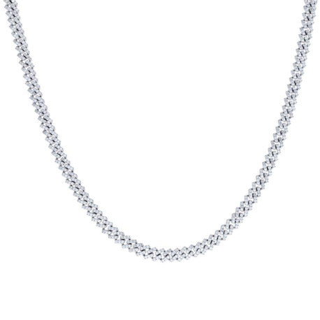 925 Sterling Silver Moissanite Necklace 5mm