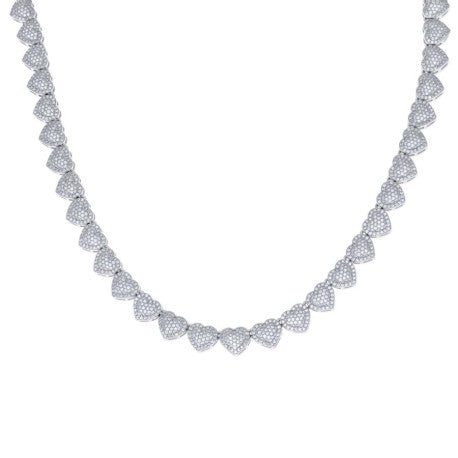 925 Sterling Silver Moissanite Necklace 8mm