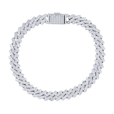 925 Sterling Silver Moissanite Necklace 8mm