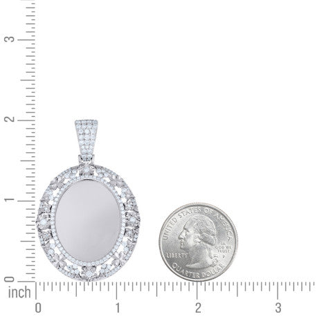 925 Sterling Silver Moissanite Pendant
