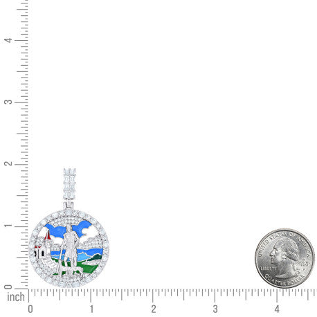 925 Sterling Silver Moissanite Pendant