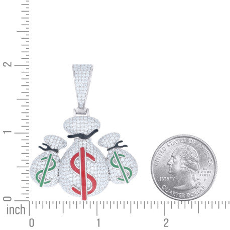 925 Sterling Silver Moissanite Pendant