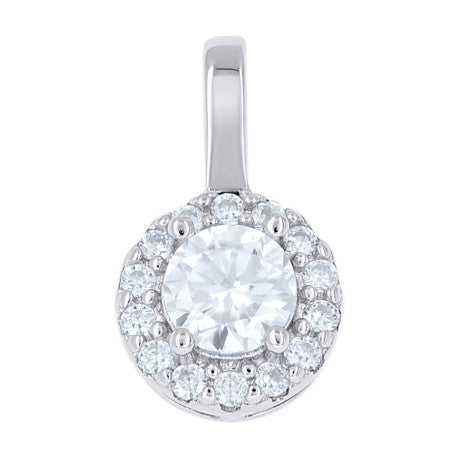 925 Sterling Silver Moissanite Pendant